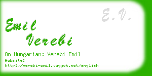 emil verebi business card